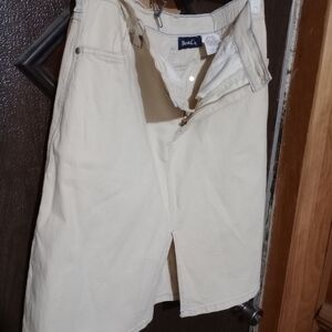 Denim&Co Cream Mini Skirt